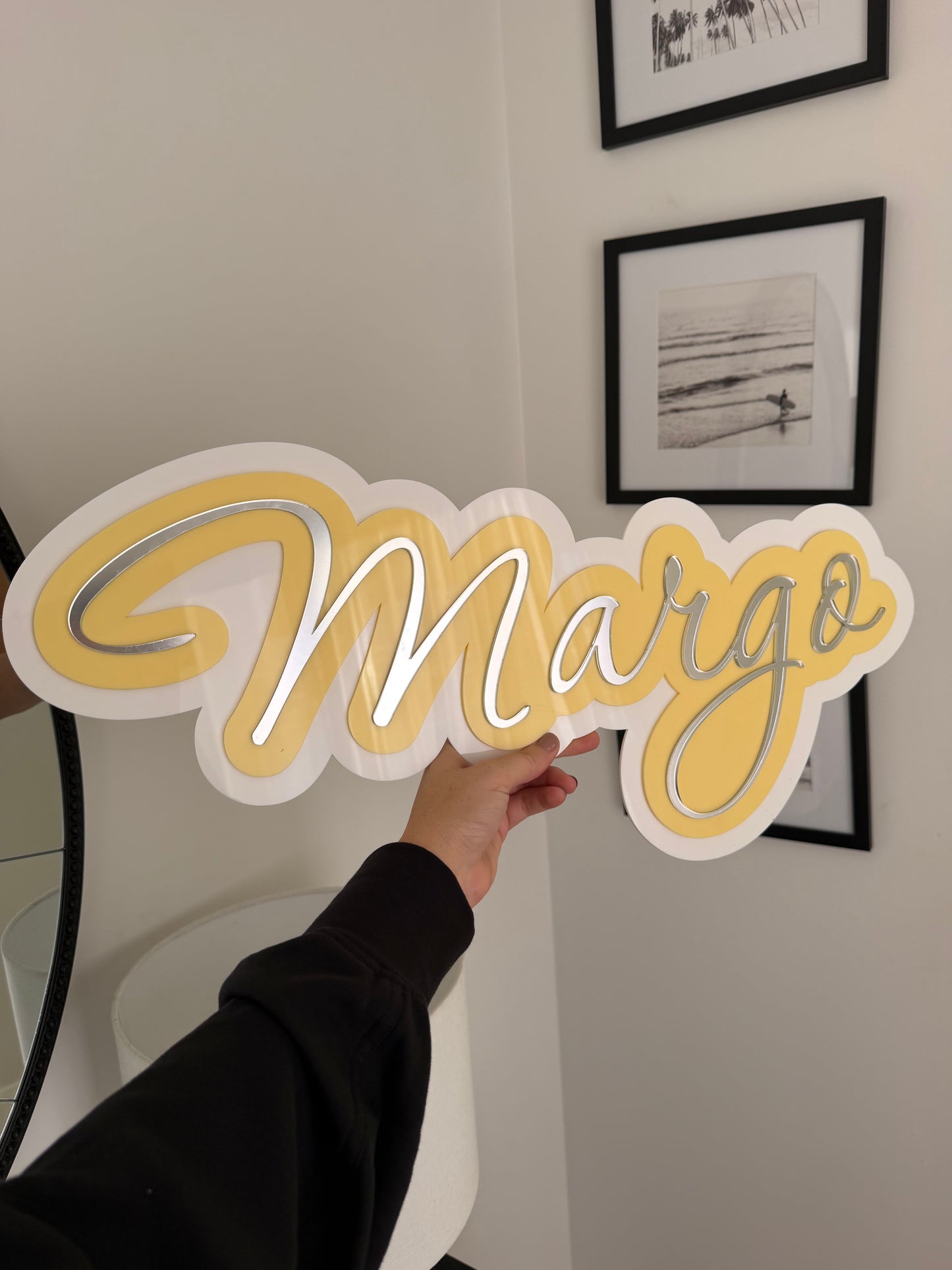 Triple Layer Acrylic Name Sign