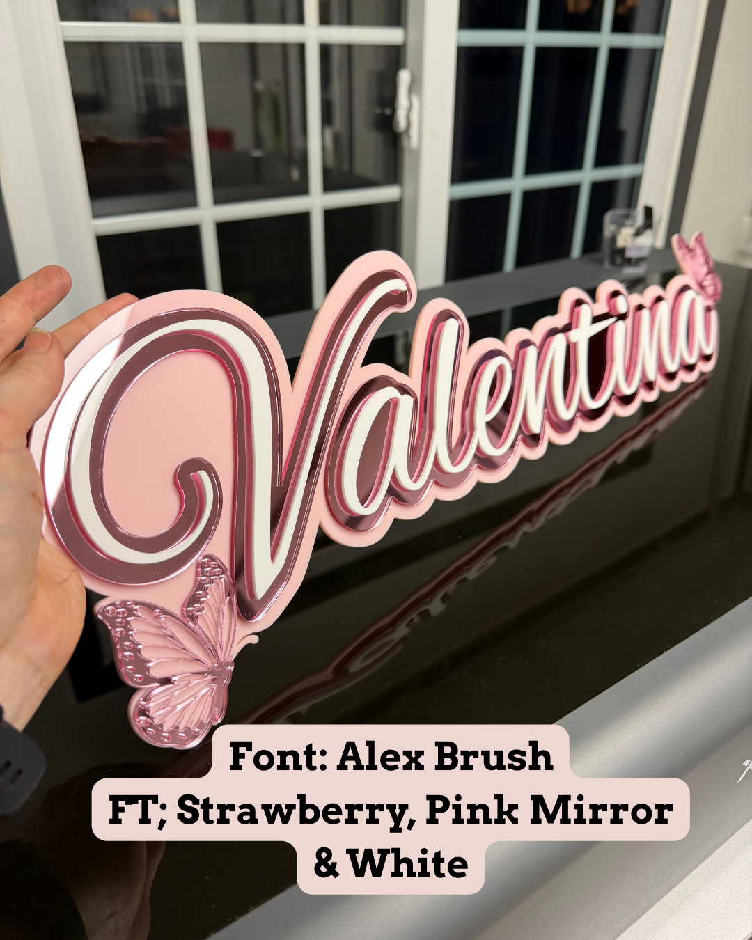 Butterfly Triple Layer Acrylic Name Sign