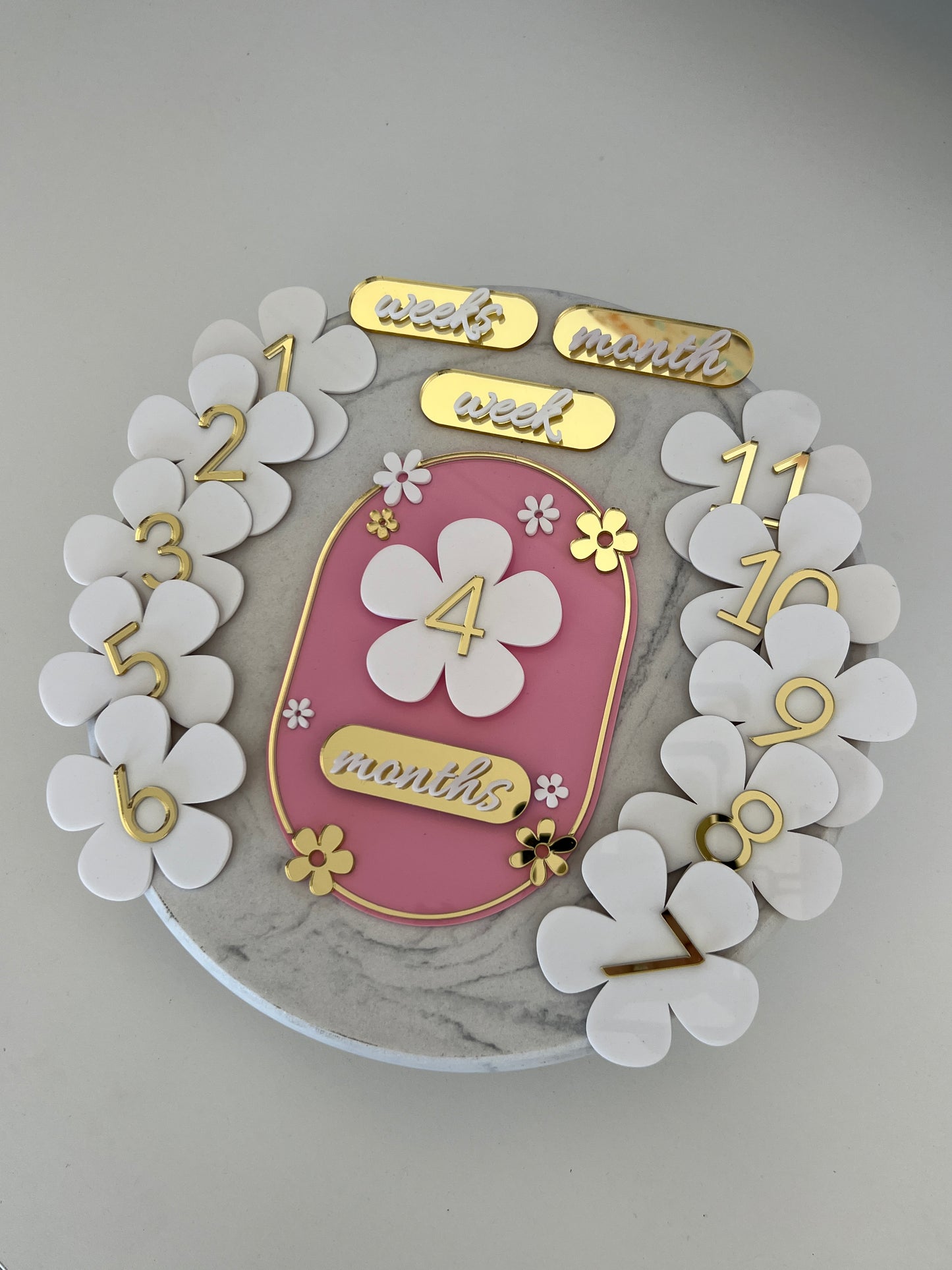 Flower- Interchangeable milestone set